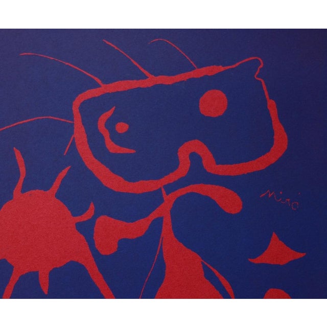 Joan Miro, Homme au soleil rouge, 1959, Original Linocut For Sale - Image 5 of 6