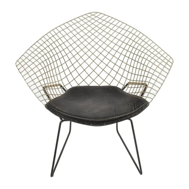 White Diamond Chair attributed to Harry Bertoia for Knoll For Sale - Image 9 of 9