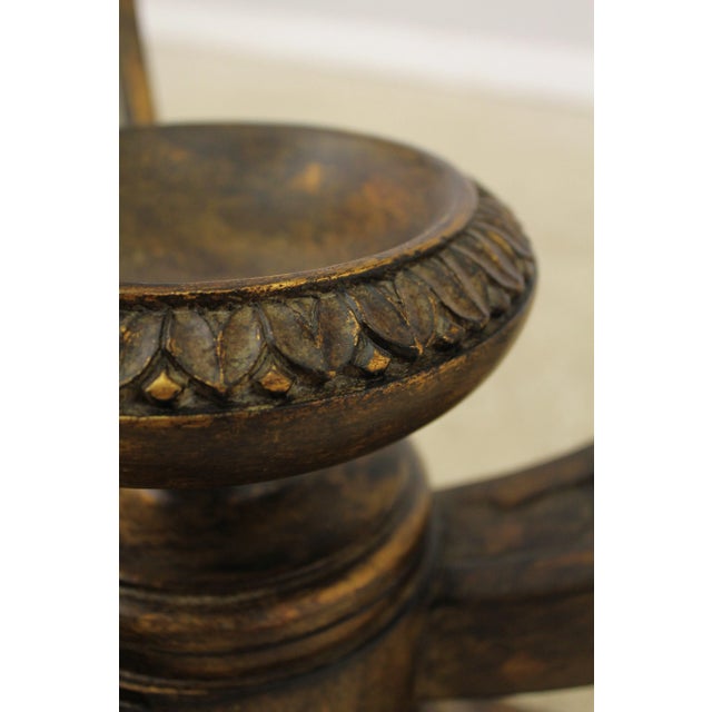 Round Neoclassical Glass Top Lamp Table Chairish