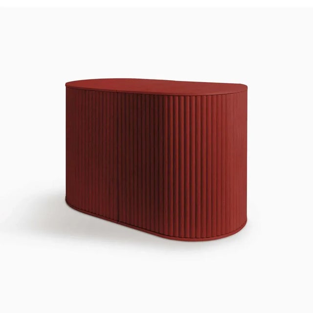 Early 21st Century Duna Shifting Stool in Deep Red by Woodendot For Sale - Image 5 of 13