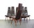 Wood Highback Model 2051-C Dining Chairs by Adrian Pearsall in Faux Leather & Walnut - Set of 6 For Sale - Image 7 of 8