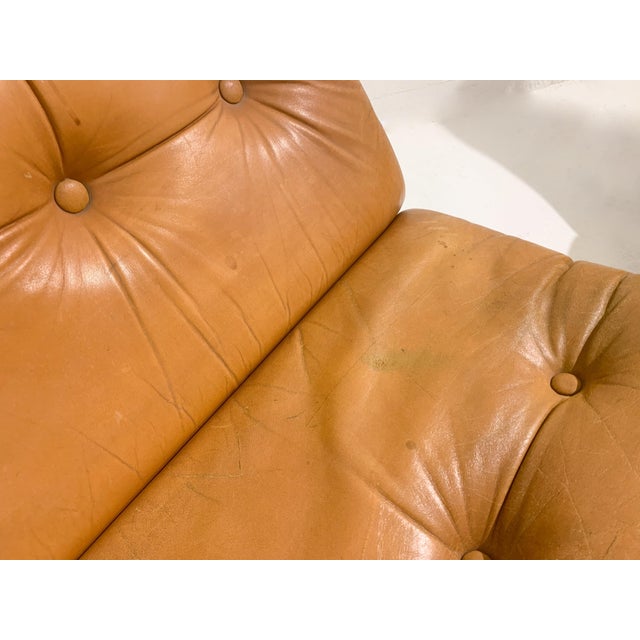 1960s Set of Mid-Century Modern Italian Leather Armchairs from MIM Roma, 1960s For Sale - Image 5 of 14