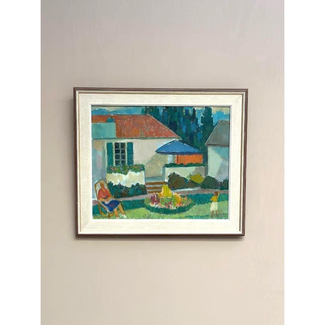 Carl Magnus Lindqvist, Summer Cottage, 1960s, Oil on Canvas, Framed For Sale - Image 5 of 18