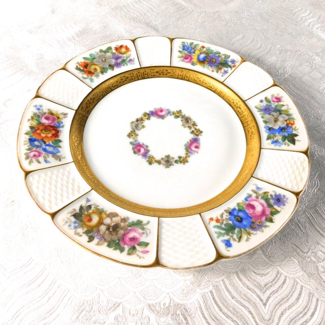 Contemporary 1930s Rosenthal White Floral Dinner Plate - Set of 6 For Sale - Image 3 of 9
