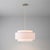 Nova Coronado Pendant Light Kit - Drum White Linen Shade, Satin Nickel Body, Dimmable For Sale - Image 4 of 6