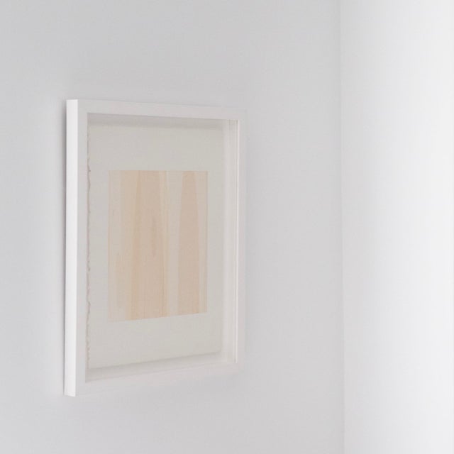 Contemporary Original Custom Framed Abstract Minimalist Painting in Organic Soft Neutral Tones by Casey R Klein For Sale - Image 3 of 11