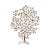 Vintage Architectural Tree on a Gold Metal Plaque