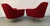 Burgundy Pair of Mid-Century Style Burgundy Lounge Chairs For Sale - Image 8 of 12