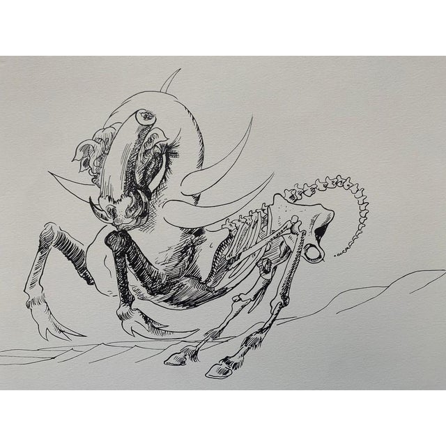 Lithograph with limited edition of 100 by surrealist artist Marcel Jean 1960 The work measures 33x47 and is in very good...