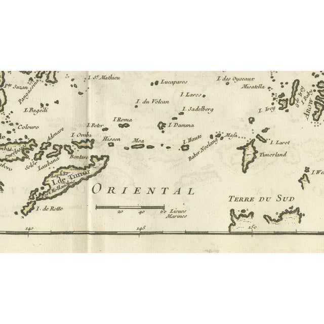 Antique French Engraved Map of the Moluccas & Celebes, Le Rouge, 1750s For Sale - Image 4 of 10