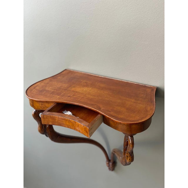 Brown Wall Mounted Console Tables or Nightstands attributed to Guglielmo Ulrich, 1950s, Set of 2 For Sale - Image 8 of 9