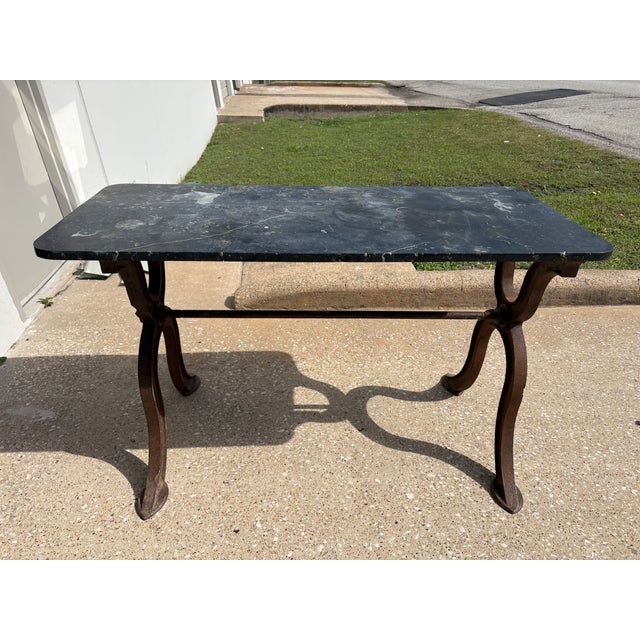 Mid 19th Century French Cast Iron Work Table For Sale - Image 4 of 11