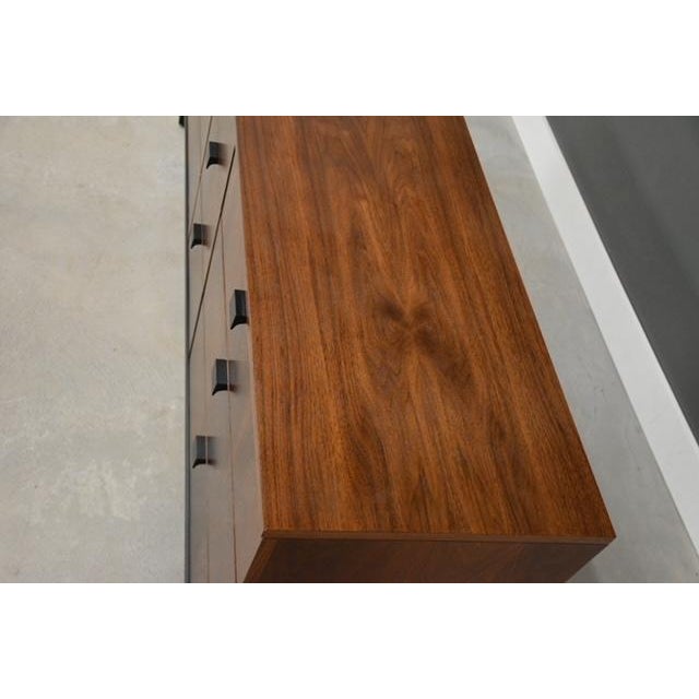 1960s 1960s Refinished 72” Milo Baughman for Directional Walnut Dresser For Sale - Image 5 of 8