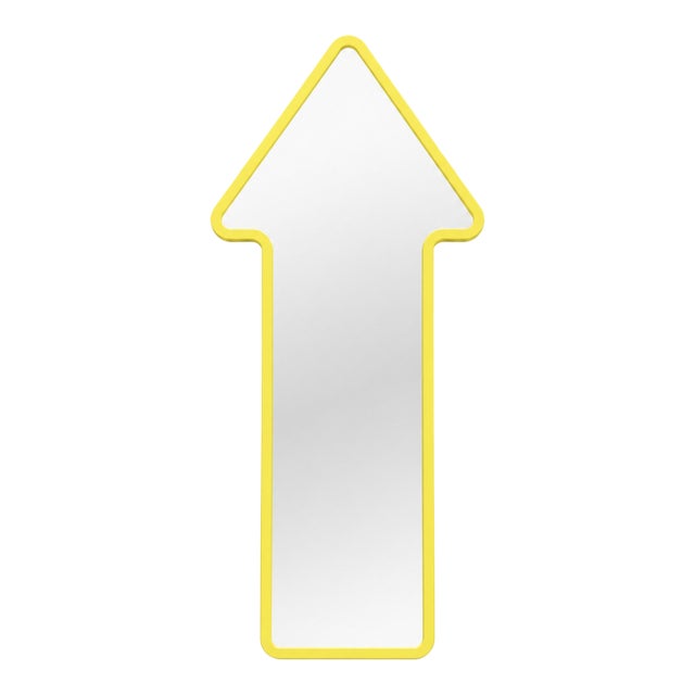 Modern Sculptural Arrow Mirror for Creative Spaces – Yellow Arrow 7 For Sale