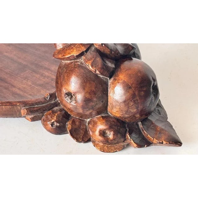 Wood Art Deco Hand-Carved Wooden Fruit Basket, France, 1930s For Sale - Image 7 of 12