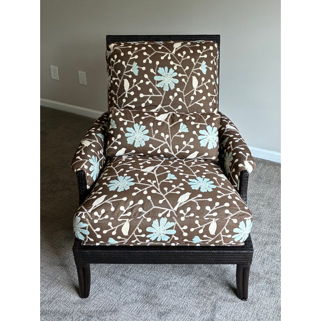 English Late 20th Century Pair of McGuire “Umbria” Lounge Chairs For Sale - Image 3 of 9