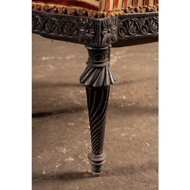 Black Late 19th Century Renaissance Revival Ebonized Carved Side Chair For Sale - Image 8 of 9