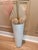 Glass Tall Modern Frosted White Art Glass Vase – Handmade in Poland For Sale - Image 7 of 7