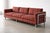 Late 20th Century Modern Striped Sofa With Exposed Brushed Metal Frame Detail, Late 20th Century For Sale - Image 5 of 8