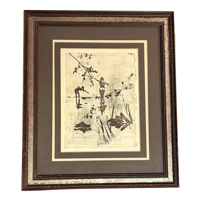 1970’s Original Impressionist Nude Swimmers Etching “The Bathers” by Anthony Michael Autorino For Sale