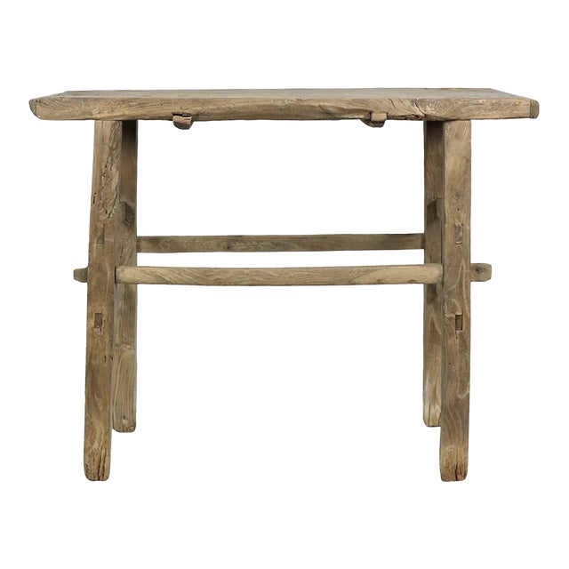 Matthew Izzo Home Small Reclaimed Solid Wood Village Console For Sale