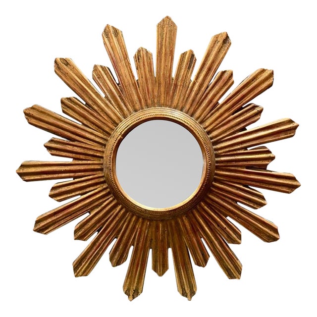 Italian Carved and Giltwood Sunburst Mirrors For Sale