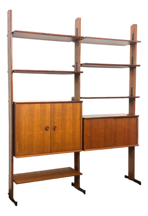 Vintage Two-Bay Bookcase, 1960s