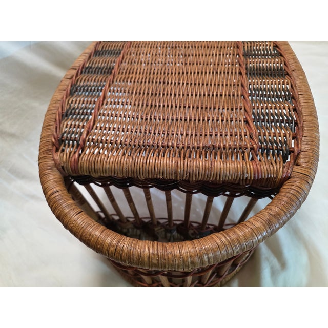 Vintage Boho-Chic Mid-Century Wicker and Rattan Bed Tray/Lap Desk For Sale - Image 4 of 8