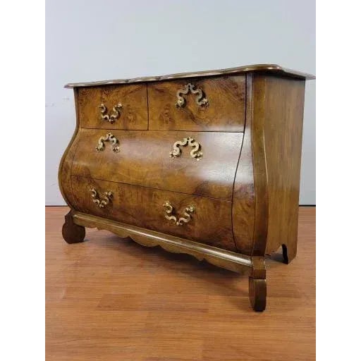 Vintage French Louis XV Revival Style Bombe Chest by Baker Furniture For Sale - Image 4 of 11