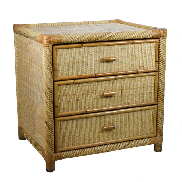 1970s 1970s Twisted Rattan and Cane Chest Attributed to Bielecky Brothers For Sale - Image 5 of 5