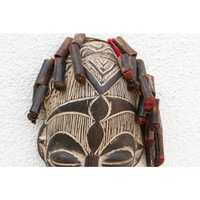 1950s Village Guardian African Painted Mask For Sale - Image 5 of 8