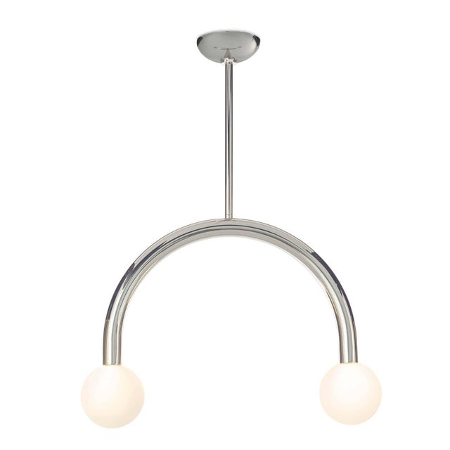 Regina Andrew Happy Steel Pendant, Small, Polished Nickel For Sale - Image 9 of 9