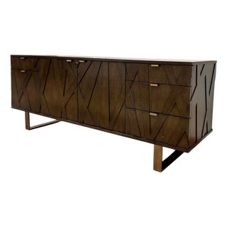 Organic Modern Sligh Cross Effect Ellison Media Cabinet For Sale