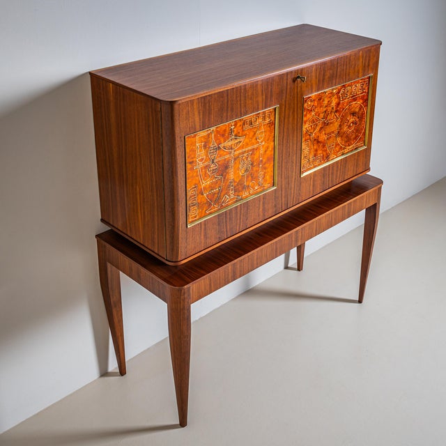 1960s Bar Cabinet in the Style of Melchiorre Bega, Italy, 1960s For Sale - Image 5 of 13