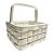20th C. MCM Italian Gump's Woven Porcelain Basket For Sale