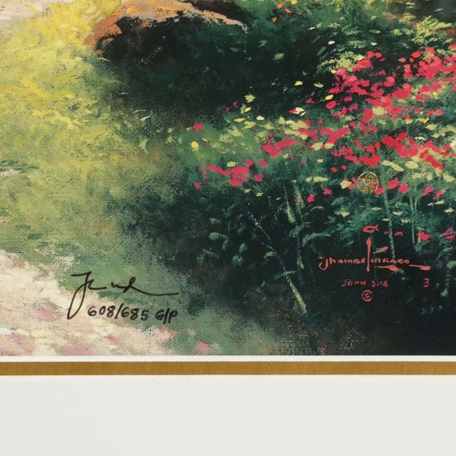 1990s 1990s Thomas Kinkade "Guardian Castle" Framed Lithograph For Sale - Image 5 of 6