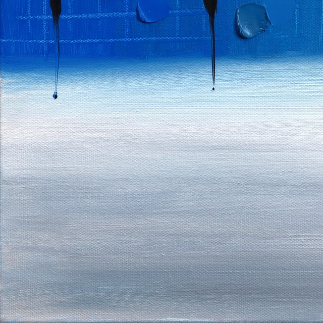 Whispers in Blue - Abstract Figurative Landscape Textured Impasto Oil Painting by Ekaterina Ermilkina For Sale In Los Angeles - Image 6 of 8