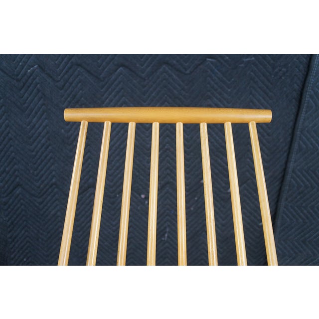 1970s Jorgen Baekmark / FDB Mobler Danish Modern Beech Rocking Chair Modernist Rocker For Sale - Image 12 of 12