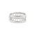 Modern Tiffany & Co. Atlas 18k White Gold Three Diamond Open Band Ring, Size 6.5 For Sale - Image 3 of 7