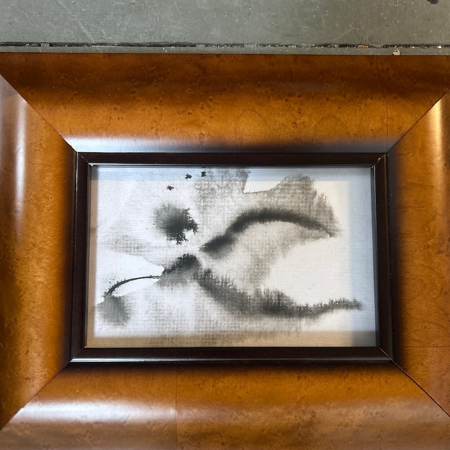 Contemporary original abstract angel watercolor painting. Measures 6x4 or 10.5x8.5 framed. Check out my shop Robins Egg...