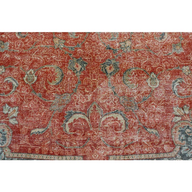 Large Antique Persian Mahal Rug With Central Medallion and Regal Design 12'4 X 20'4 For Sale - Image 13 of 17