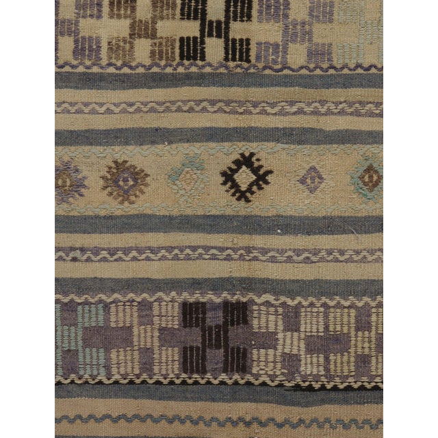 Vintage Circa 1940 Turkish Flat Weave Jajim Kilim Rug, 5ft 1in X 7ft 8in For Sale - Image 9 of 9