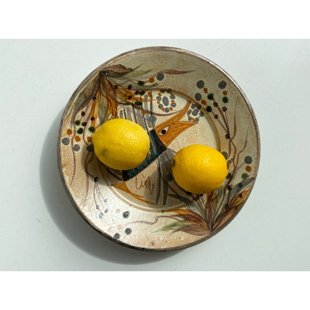 Hand-Painted Ceramic Art Plate by Luis Soares, Portugal, 1990s For Sale - Image 10 of 11