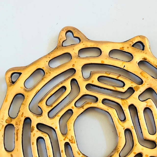 Vintage Brass Turtle Trivet For Sale - Image 4 of 7