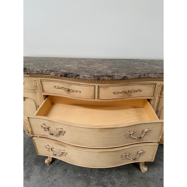 2000 - 2009 Marble Top Credenza For Sale - Image 5 of 13