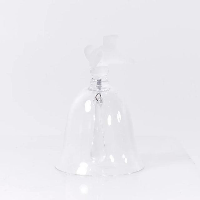 Mid 20th Century Lalique Frosted Crystal and Glass Bird Bell For Sale - Image 5 of 9