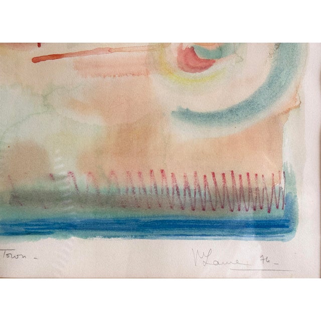 1970s Fantastic Abstract Watercolor by French Artist, Marie Luare-Ilie For Sale In Los Angeles - Image 6 of 11