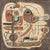 Mid-Century Modern Mid-Century Abstract Israeli Earthenware Plaque in Burnt Umber, Cream & Red Hues, Sofia Kisselov For Sale - Image 3 of 12