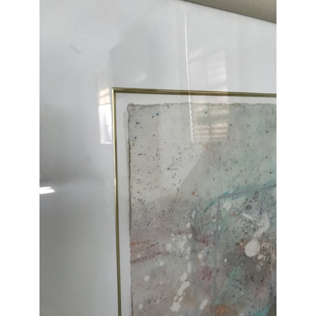 Sky Blue Abstract in Lacquer Frame by t.w. Stewart For Sale - Image 8 of 12