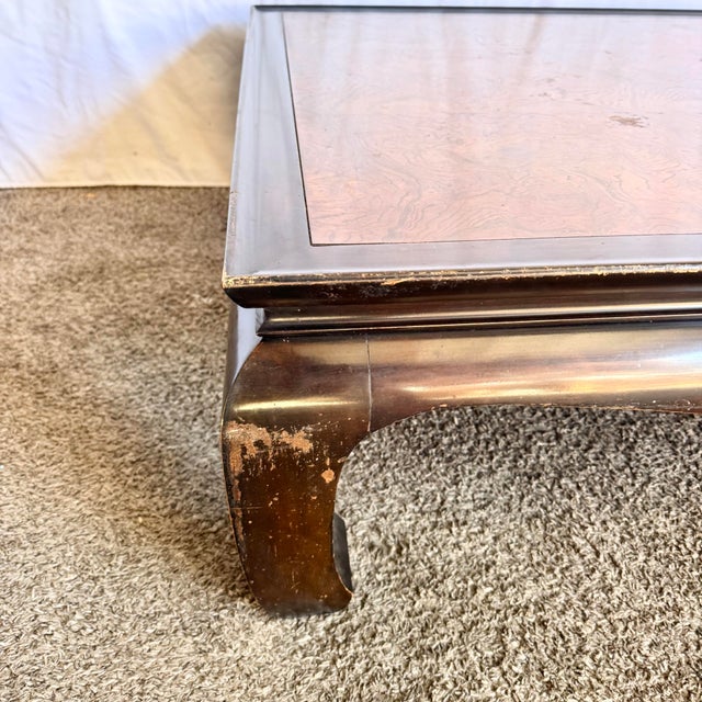 Vintage Ming Style Burl Wood Coffee Table For Sale - Image 4 of 7